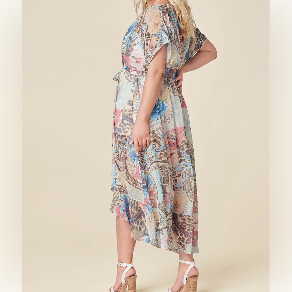 Venus Embellished Floral & Paisley Print Maxi Top NWT - Picture 7 of 12